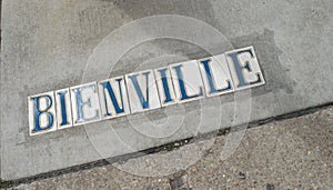 New Orleans Street Marker - French Quarter- Bienville Street