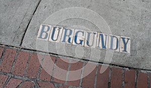 New Orleans Street Sign- Burgundy - French Quarter