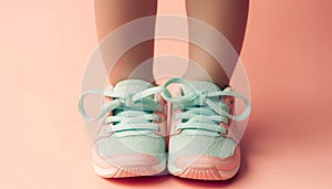 A new pair of pink baby booties for a small child generated by AI