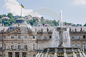 New Palace at Schlossplatz in Stuttgart, Germany