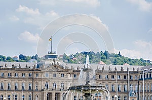 New Palace at Schlossplatz in Stuttgart, Germany