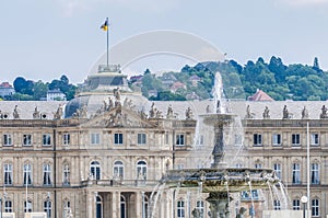 New Palace at Schlossplatz in Stuttgart, Germany