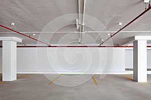 New Parking garage interior, industrial building,Empty underground.