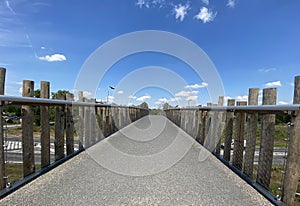 New pedestrian bridge in Uden