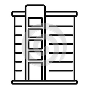 New plan multistory building icon outline vector. Exterior block