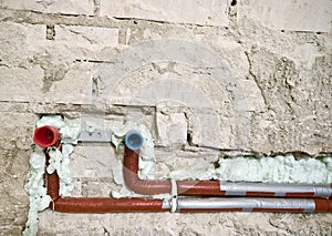New plumbing in a wall