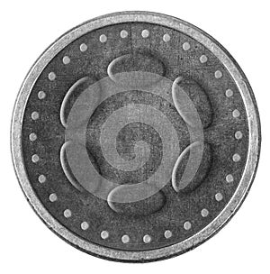 New Polkadot Grunge Silver Token