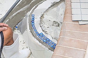 New pool border step tiles