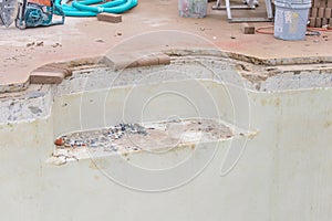 New pool brick coping work and repair