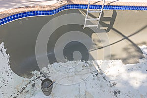 New pool gray cement bond coat