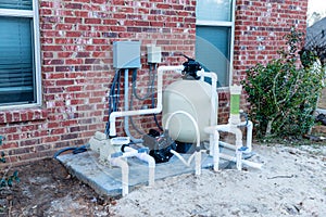 New pool pump and filter equipment