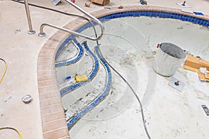 New pool tile steps remodel