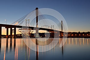 The New Port Mann Bridge at sunrise