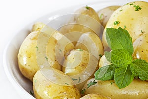 New Potatoes with Butter Parsley and Mint