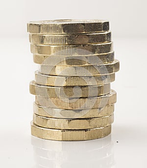 New Pound Coin - stack