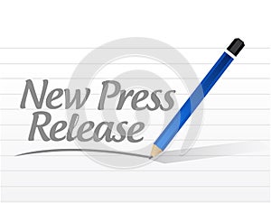 new press release message sign illustration