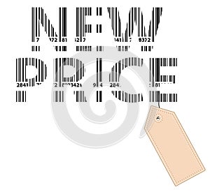 New Price Bar Code With Price Tag