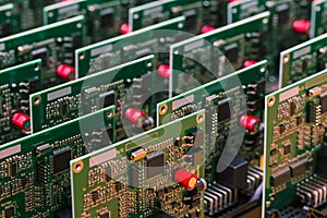 New Produced Automotive Printed Circuit Boards with Soldered Surface Mounted Components