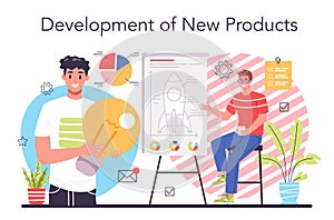 New product development concept. Start up business development idea.