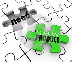 New Product FIlling Need Business Service Sell Customers Puzzle