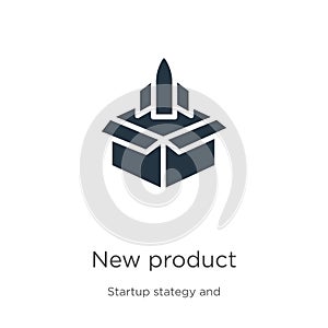 New product icon vector. Trendy flat new product icon from startup stategy and success collection isolated on white background.