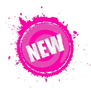 New product splatter vector icon