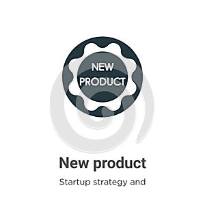 New product vector icon on white background. Flat vector new product icon symbol sign from modern startup strategy and success