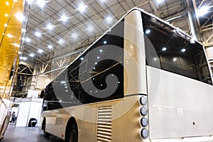 New public transport. Bus for transporting passengers