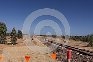 New railway line under construction.