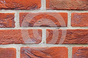 New Red Brick Wall Background