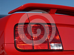 New red car taillight