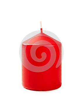 New red christmas candle isolated