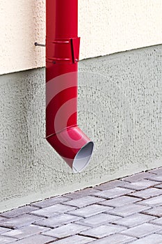 New red drainpipe