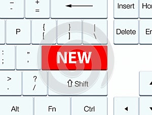 New red keyboard button