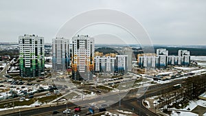 New residential area of multi-storey buildings