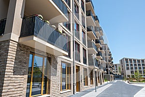 New residential buildings in a development area