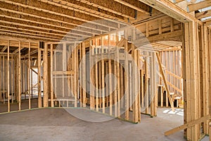 New residential construction framing photo