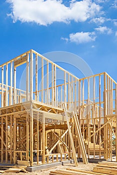 New residential construction home framing