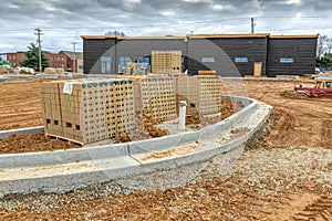 New Restaurant Construction Showing Parking Lot and Drive Through Lane