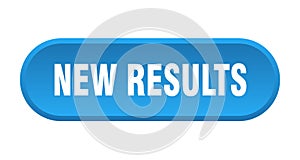 new results button. rounded sign on white background