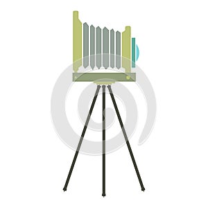 New retro camera flat icon