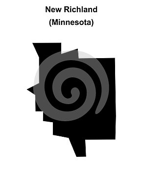 New Richland outline map