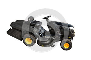 New ride on lawn tractor isolated