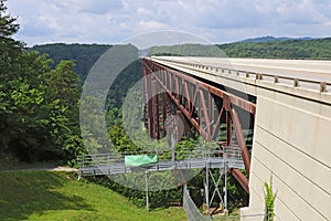 The New River Gorge Bridge near Fayetteville, West Virginia