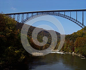 New River Gorge Bridge, WV on Fall Day