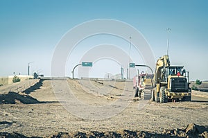 New road highway under construction