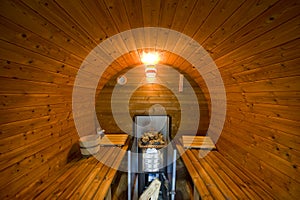 New round sauna photo