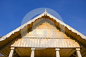 New rural wooden house fragment