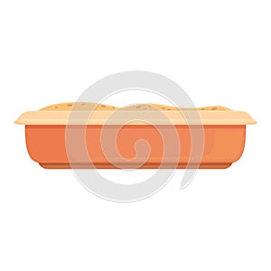 New sand toilet tray icon cartoon vector. Toilet cat filter