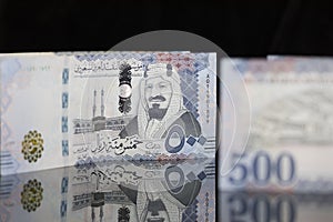 New Saudi Riyal notes with King Abdulaziz photo